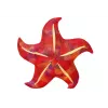 LEAN TOYS Mascota de peluche estrella de mar roja cojín 45 cm