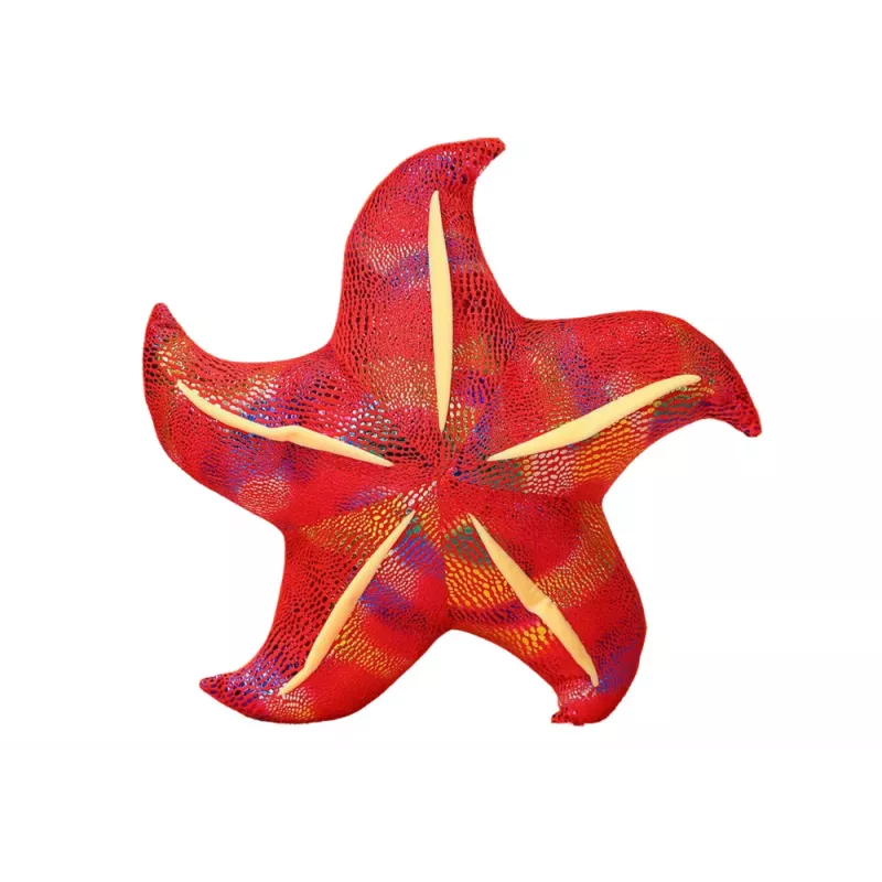 LEAN TOYS Mascota de peluche estrella de mar roja cojín 45 cm