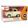 LEAN TOYS Coche de metal clásico con puertas que se abren y sonido