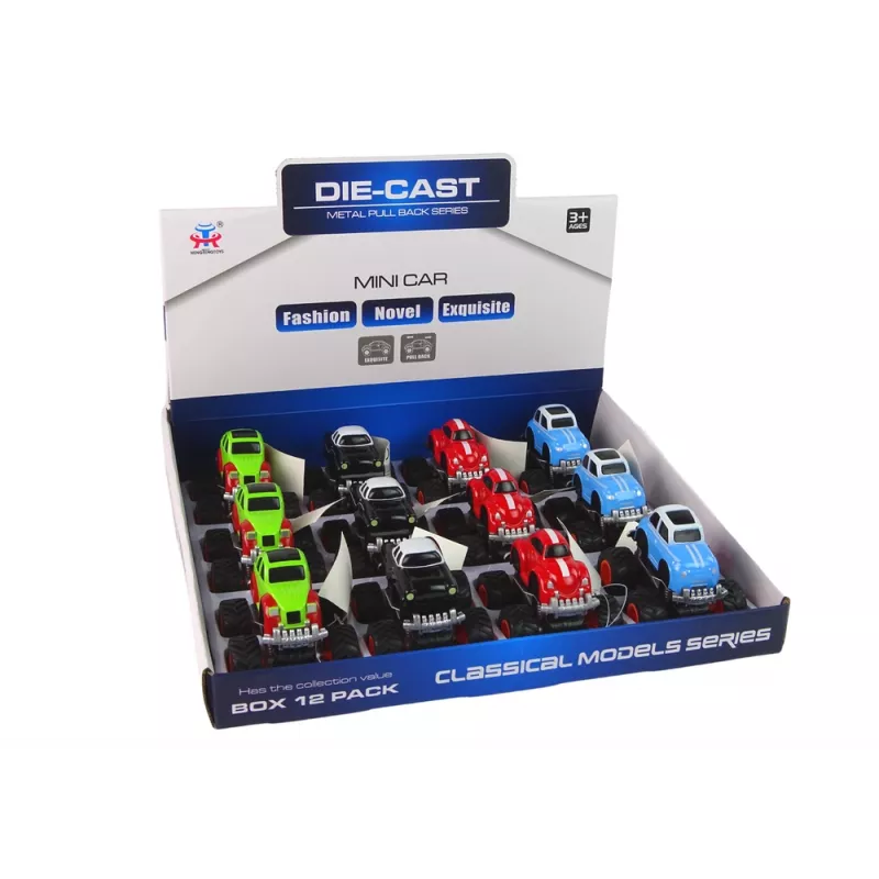 LEAN TOYS Coche de metal ruedas grandes diseños variados HXHG08