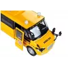 LEAN TOYS Autobús escolar de metal con motor de fricción modelo fundido