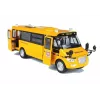 LEAN TOYS Autobús escolar de metal con motor de fricción modelo fundido