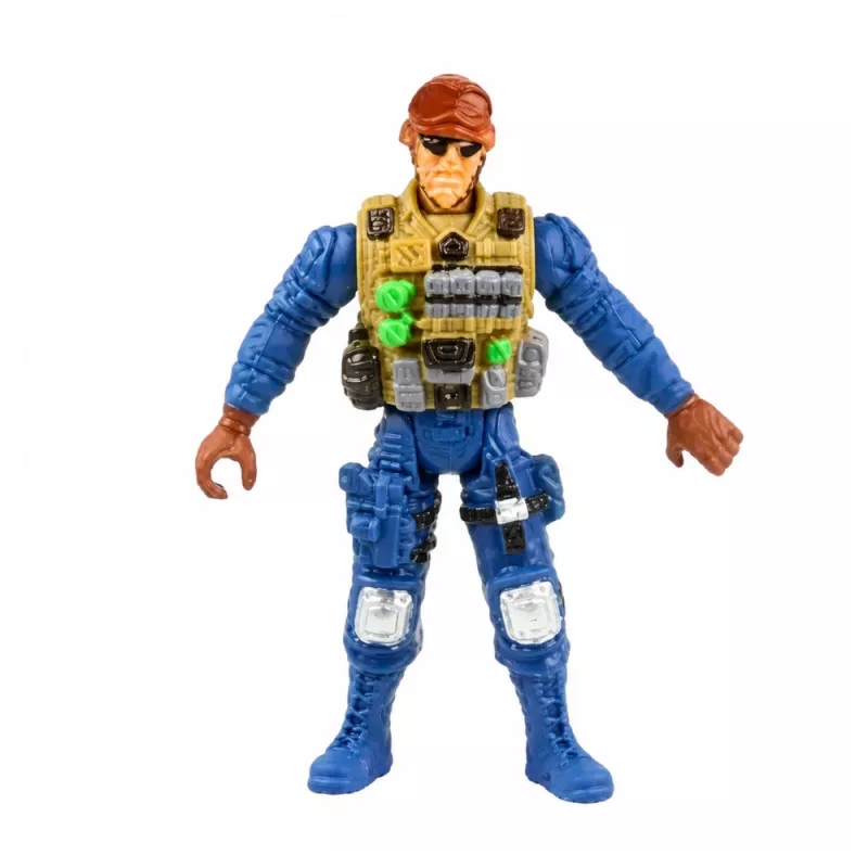 LEAN TOYS Avión de combate militar con figura de soldado, lanzacohetes, luces y sonidos
