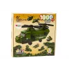 LEAN TOYS Set de construcción helicóptero militar verde militar 1000 piezas
