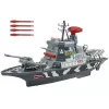 LEAN TOYS Set militar barco militar ejército de batalla cañones luces y sonidos
