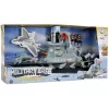 LEAN TOYS Set militar barco militar ejército de batalla cañones luces y sonidos