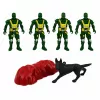 LEAN TOYS Set militar soldados con vehículo blindado 14 piezas