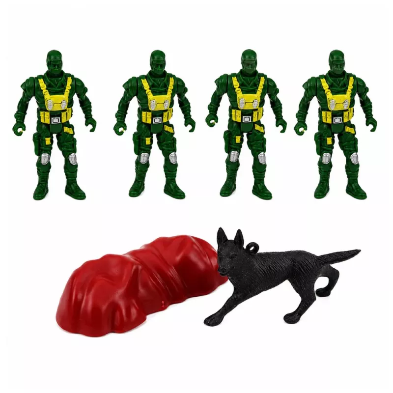 LEAN TOYS Set militar soldados con vehículo blindado 14 piezas