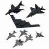 LEAN TOYS Set militar soldados vehículos barcos cazas base 54 piezas