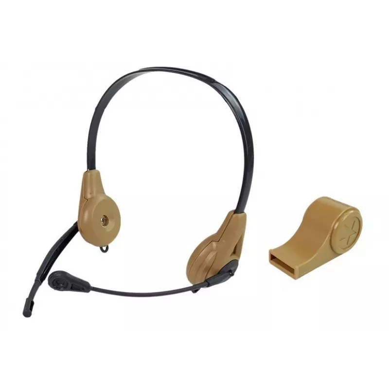 LEAN TOYS Set de armas militares rifle pistola auriculares silbato luces