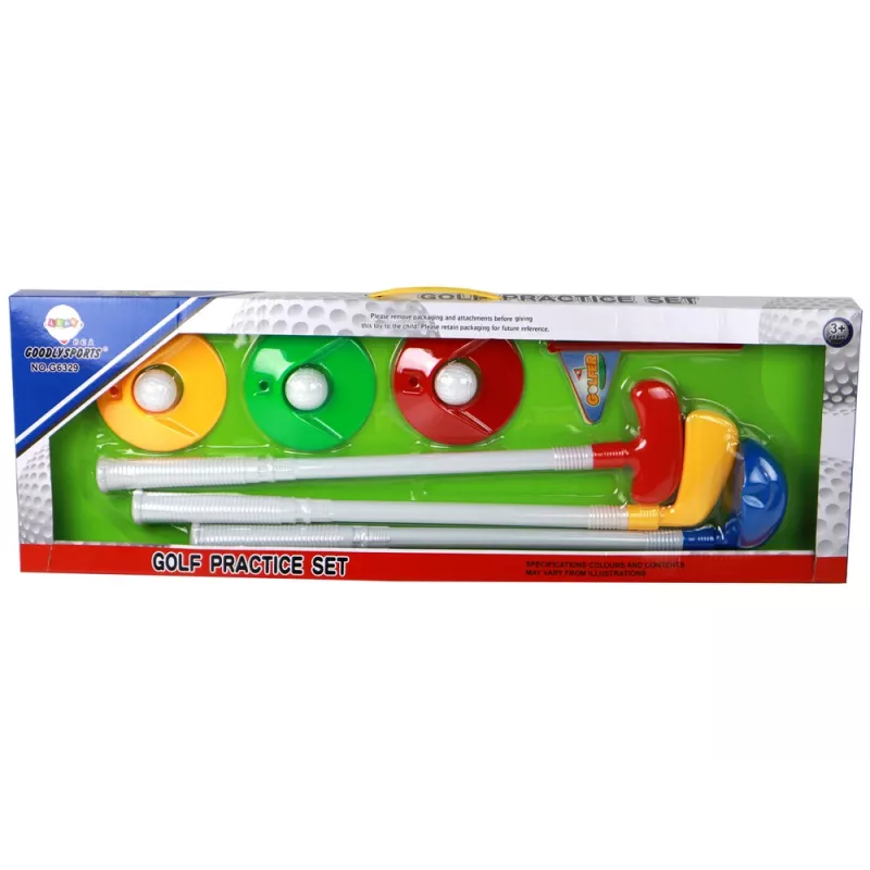 LEAN TOYS Set de minigolf para niños, palos, 12 piezas