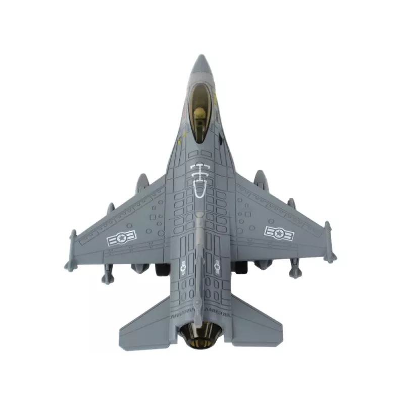 LEAN TOYS Modelo de avión con motor de fricción, azul marino o gris