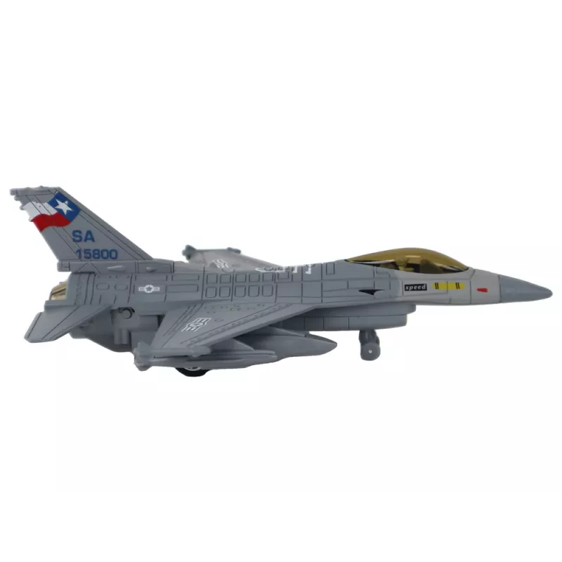LEAN TOYS Modelo de avión con motor de fricción, azul marino o gris