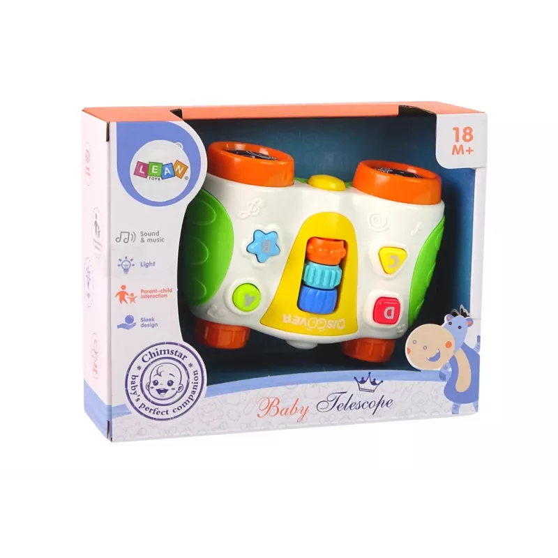 LEAN TOYS Prismáticos interactivos multifunción para bebés Telescopio bebé