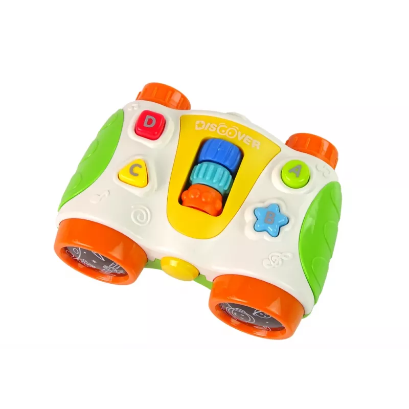 LEAN TOYS Prismáticos interactivos multifunción para bebés Telescopio bebé