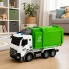 LEAN TOYS Vehículo municipal camión de basura teledirigido RC contenedor cubo de basura luces 1:14