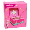 LEAN TOYS Caja de música Joyero unicornio giratorio rosa