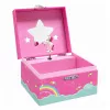 LEAN TOYS Caja de música Joyero unicornio giratorio rosa