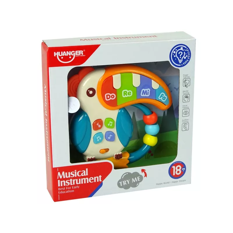 LEAN TOYS Piano musical loro con sonidos luces y cuentas