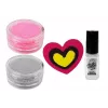 LEAN TOYS Set de esmalte de uñas con dispensador y esmalte con purpurina