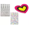 LEAN TOYS Set de esmalte de uñas con dispensador de purpurina y pegatinas de colores