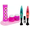 LEAN TOYS Set de esmalte de uñas con dispensador de purpurina y pegatinas de colores