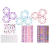 LEAN TOYS Set de esmaltes de uñas con moldes, lámpara, lima y purpurina