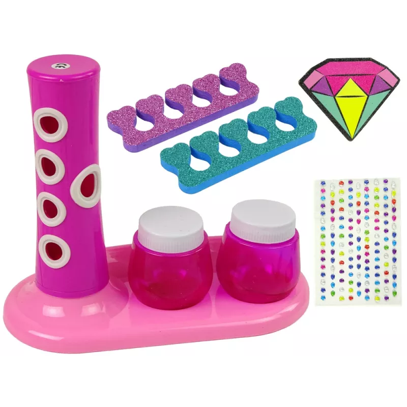 LEAN TOYS Set de esmalte de uñas dispensador de purpurina para uñas pegatinas de uñas