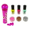 LEAN TOYS Set de esmalte de uñas dispensador de purpurina para uñas pegatinas de uñas