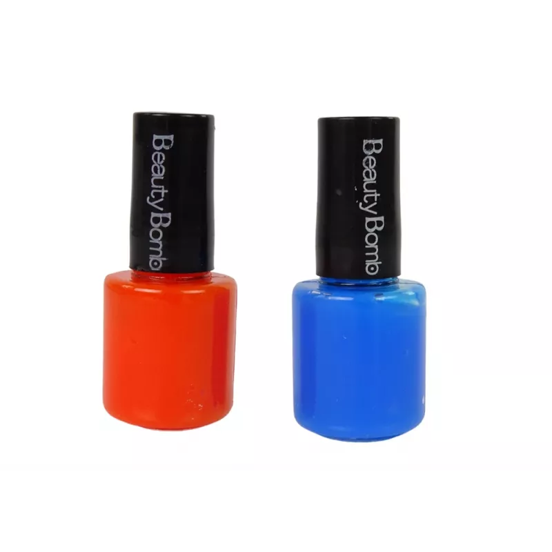 LEAN TOYS Set de esmaltes de uñas con esmaltes, purpurina, pegatinas y anillos