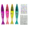 LEAN TOYS Set de esmalte de uñas con esmaltes, rotuladores y pegatinas de colores