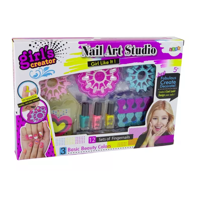 LEAN TOYS Set de manicura para pequeñas damas Estudio de nail art