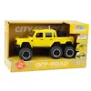 LEAN TOYS Coche offroad con propulsión por fricción, luces y sonidos, Amarillo, 6x6, 1:16