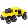 LEAN TOYS Coche offroad con propulsión por fricción, luces y sonidos, Amarillo, 6x6, 1:16