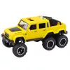 LEAN TOYS Coche offroad con propulsión por fricción, luces y sonidos, Amarillo, 6x6, 1:16