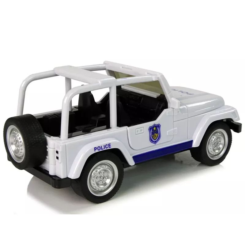 LEAN TOYS Coche de policía off-road blanco