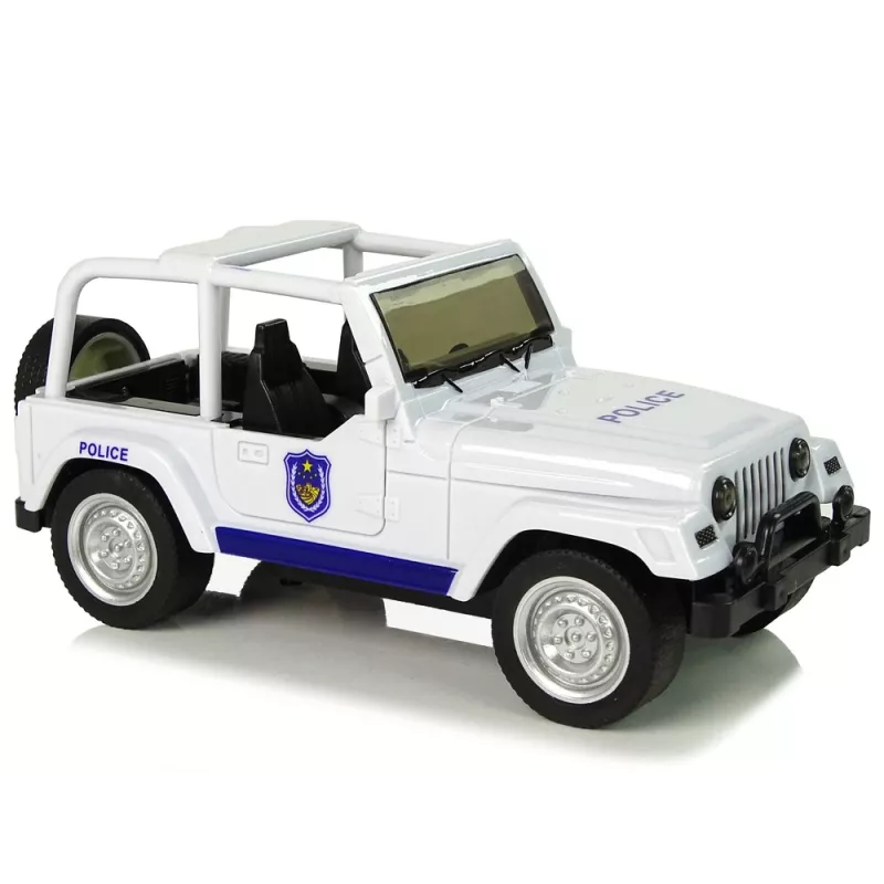 LEAN TOYS Coche de policía off-road blanco