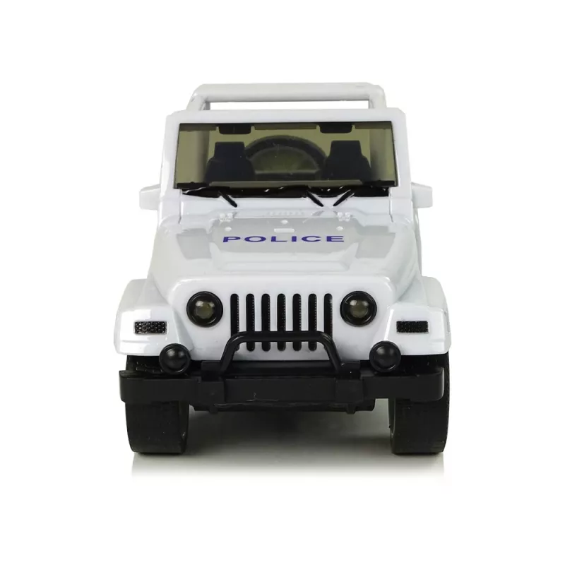 LEAN TOYS Coche de policía off-road blanco