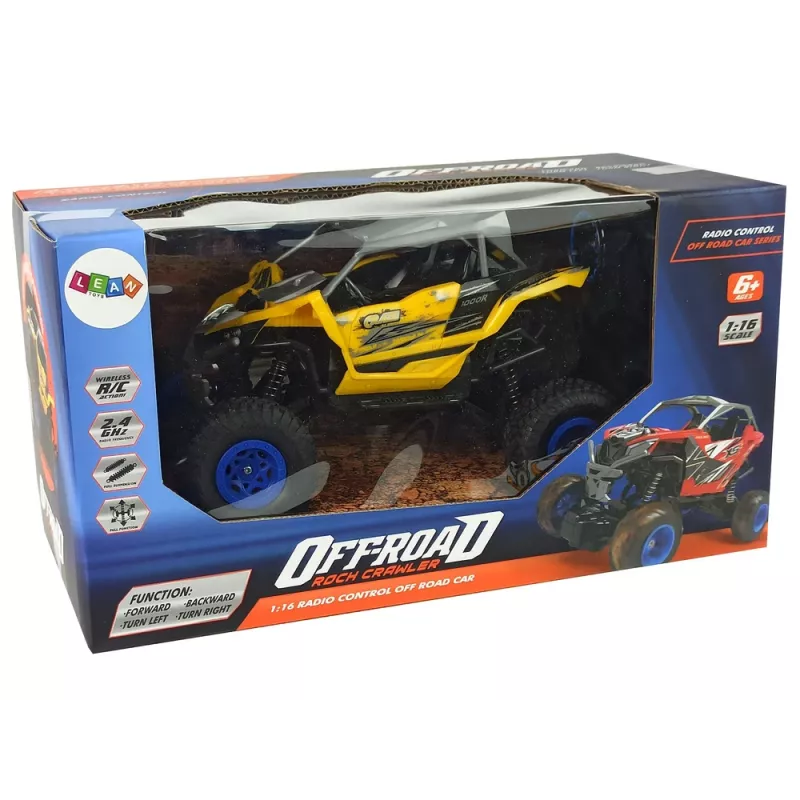 LEAN TOYS Coche teledirigido off-road 2,4 GHz 1:16 amarillo