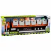 LEAN TOYS camión de transporte de alimentos naranja 1:40 modelo de fundición