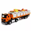 LEAN TOYS camión de transporte de alimentos naranja 1:40 modelo de fundición