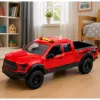 LEAN TOYS Pickup Truck 1:12 RC con puertas que se abren, luces traseras, sonidos – rojo