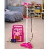 LEAN TOYS Guitarra eléctrica rosa con micrófono y amplificador
