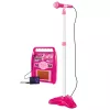 LEAN TOYS Guitarra eléctrica rosa con micrófono y amplificador