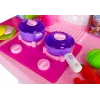 LEAN TOYS Cocina rosa con ollas de agua, alimentos y sonido