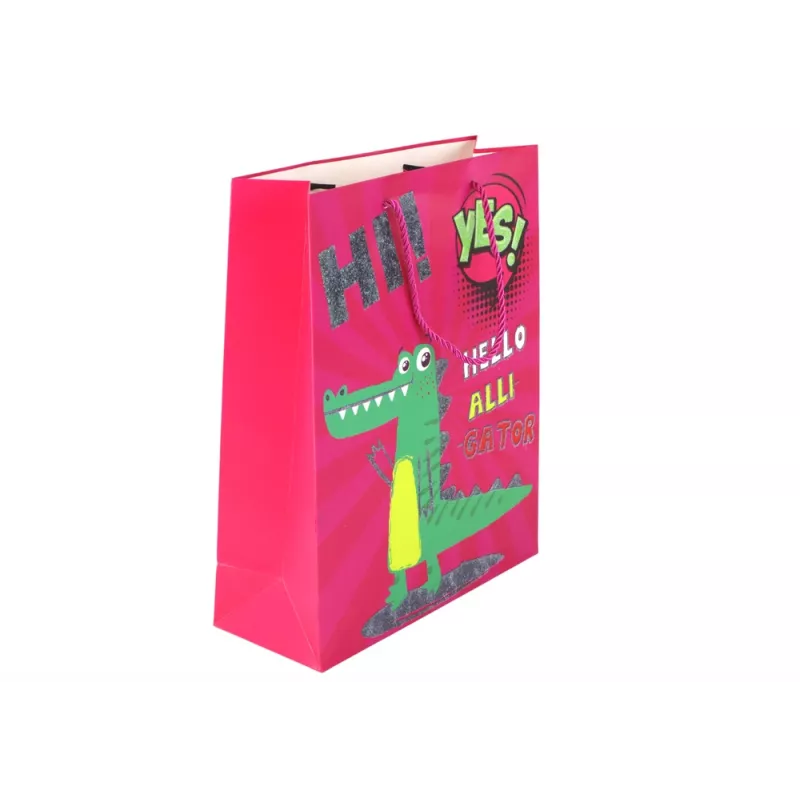 LEAN TOYS Bolsa de papel rosa 32cm x 26cm x 10cm