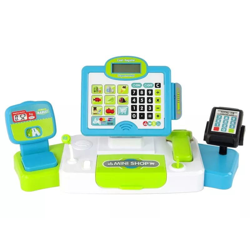 LEAN TOYS Caja registradora de plástico para niños