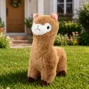 LEAN TOYS Peluche alpaca peluche con pelo suave beige 28 cm