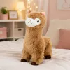 LEAN TOYS Peluche alpaca peluche con pelo suave beige 28 cm