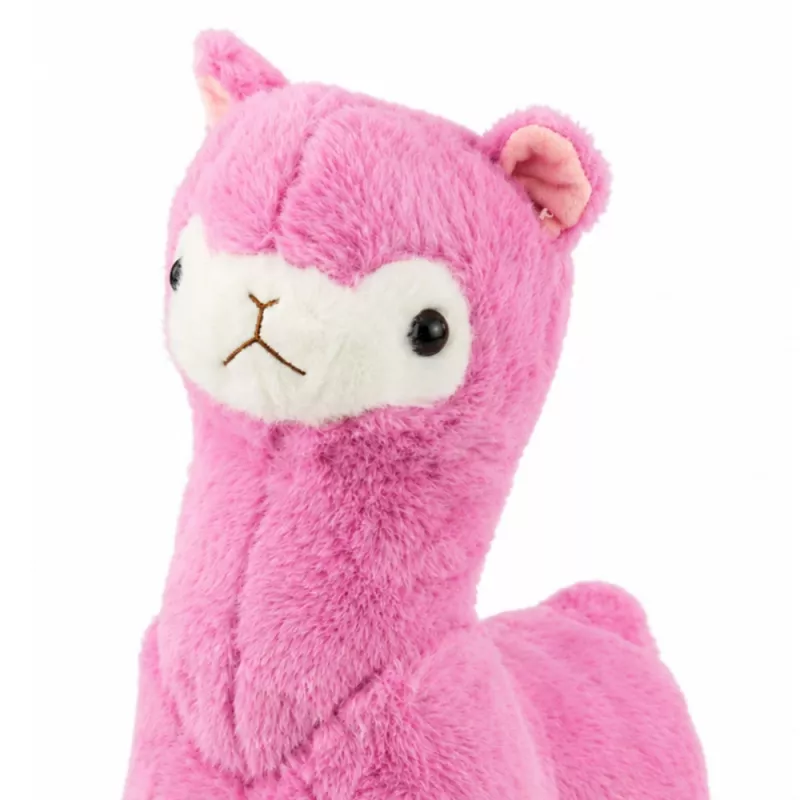 LEAN TOYS Peluche alpaca llama – Ultra suave y mullido rosa 28 cm